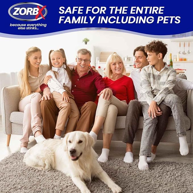 ZORBX Unscented Odor Eliminator for Strong Odor 7.5 Fl Oz Pack of 2 - Used in Hospitals & Healthcare Facilities - Advanced Formula, Fast-Acting Odor Remover Spray for Dog, Cat, House & Carpet