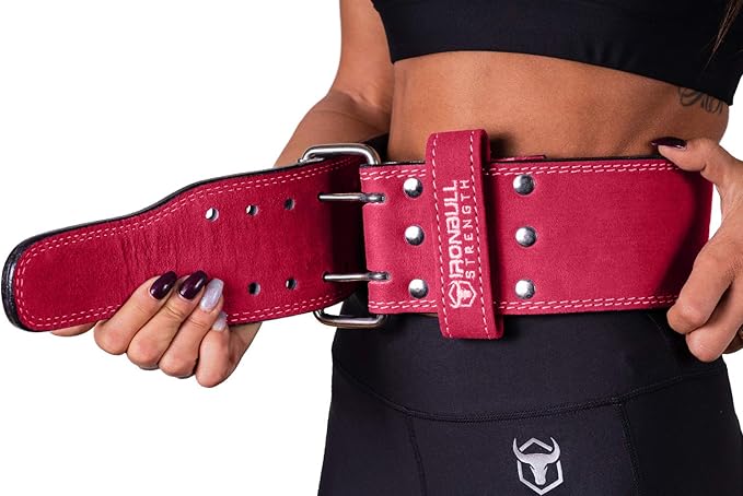 Powerlifting Belt - IPF Approved – Weight Lifting Belt 10mm - Prong Weightlifting Belt for Squats, Deadlift, and Bench Press – Lifting Belt Leather 4in for Men and Women – Back Brace for Gym, Workout, Strength Training, Strongmen & Power Lift