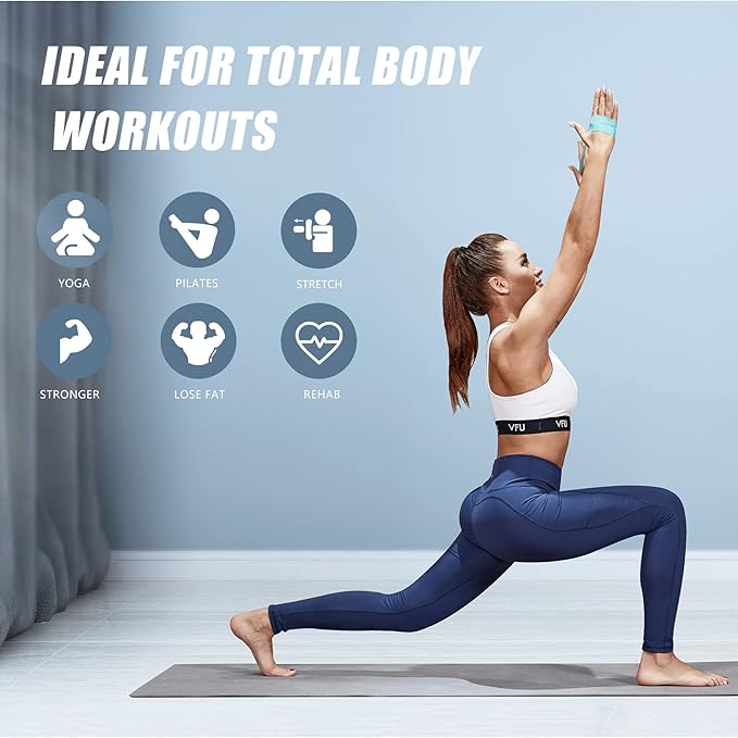 Polygon Resistance Bands for Working Out, Non-Slip Fabric Booty Bands for Women and Men, Exercise Bands for Legs and Butt, Glute & Hip Workout, Pilates & Home Fitness