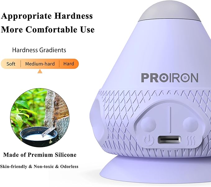 PROIRON Mountable Massage Ball Vibrating & Heating Hand Free,Deep Tissue Massage Trigger Point Therapy for Back Neck Feet Body, Myofascial Release Muscle Soreness & Joint Pain Relief
