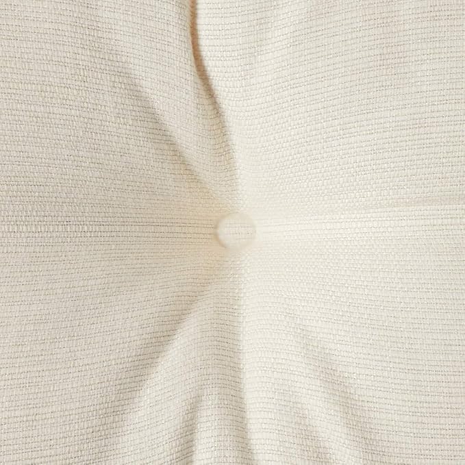 Klear Vu The Gripper Omega Non-Slip Tufted Bench Cushion for Indoor Furniture, Entryway Storage, Bay Window, Corner Nook or Piano Seat, 27 Inches, 01 Ivory
