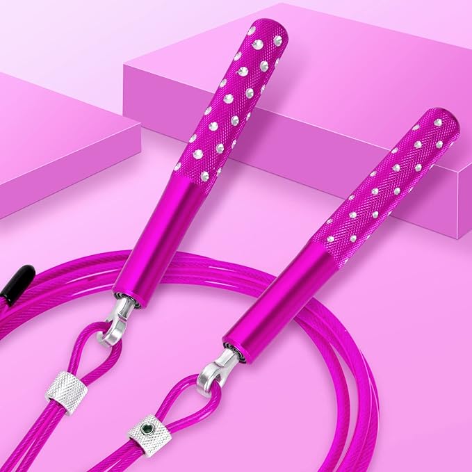 Jump Rope, Wastou Speed Jumping Rope for Training Fitness Exercise, Adjustable Adults Workout Skipping Rope for Men, Women, Kids, Girls