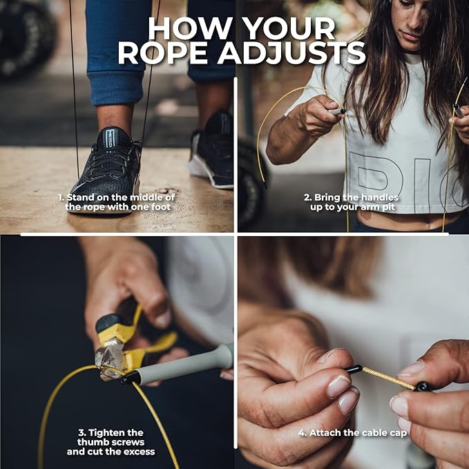 PICSIL - Sphinx Rope | 360° Spin Jump Rope | Dual Bearing System | Fast & Lightweight for Fitness, Cross Training Boxing | Adjustable Cable| Double Rolling |