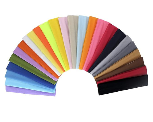 25pcs Elastic Stretch Sport Hairbands Yoga Beauty Hair Style Headbands for Women Head Wraps