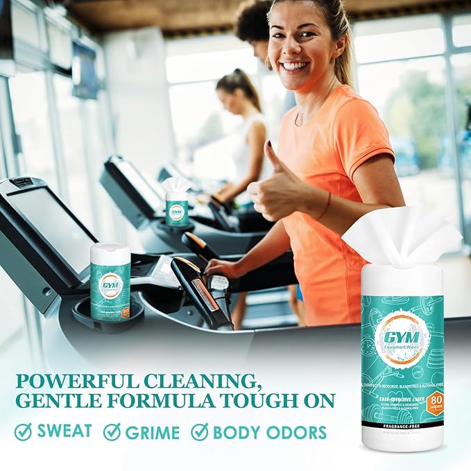 3 Pack Fitness Equipment Wipes 240 Pcs Gym Wipes Yoga Mat Cleaner Non Fragrance Peloton Cycle Bike Clean Surfaces Accessories for Home Office Gym
