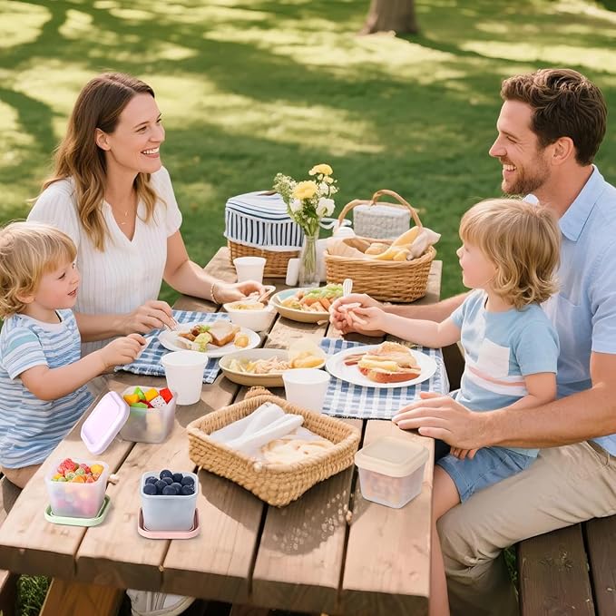 4 Pack 9 oz Silicone Snack Container for Kids, Reusable Silicone Food Storage Containers with Lid, Meal Prep Storage for Fruit, Kids Lunch Box for Travel, Home