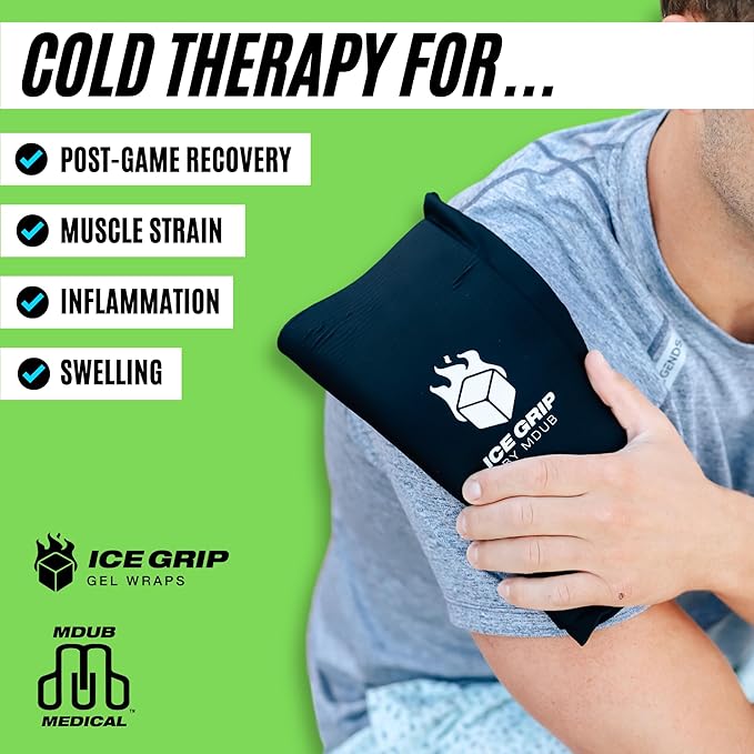 Hot & Cold Therapy Ice Sleeve (Large) - Reusable Gel Pack for Knee, Calf, Elbow, Ankle, Arm, Foot, Wrist Recovery & Pain Relief