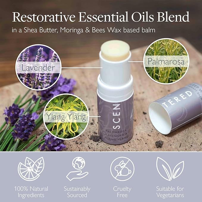 Scentered Sleep Well Balm – Aromatherapy Sleepstick with Lavender & Chamomile – Natural Sleep Aid Essential Oil Roll On – Relaxation Gifts for Women to Help Sleeping