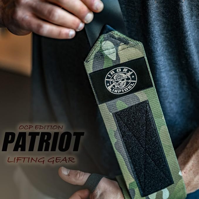 Iron Infidel Wrist Wraps for Weightlifting - 18" and 24" Heavy Duty Support for Working Out, Gym Accessories for Men - Use for Lifting, Crossfit, Fitness, Exercise, Bench Press, Powerlifting