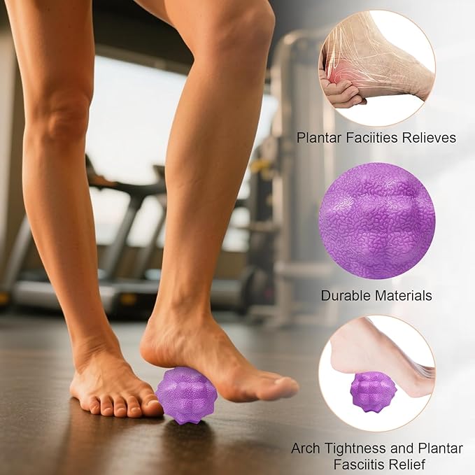 Foot Massage Ball, Pain Relieve from Plantar Fasciitis, Massage Tool for Tight Muscles and Sore Feet, Restore Foot Massage Roller, Myofascial Release