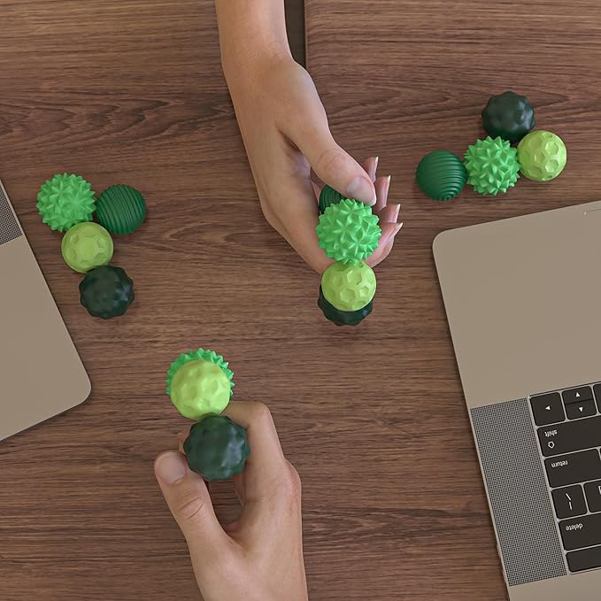 10 Pack Magnetic Fidget Toys for Adutls & Teens, Silicone Magnetic Fidget Balls, Textured Sensory Toys Help Relieve Stress, Tension, Office Desk Toy for Autism ADHD Anxiety