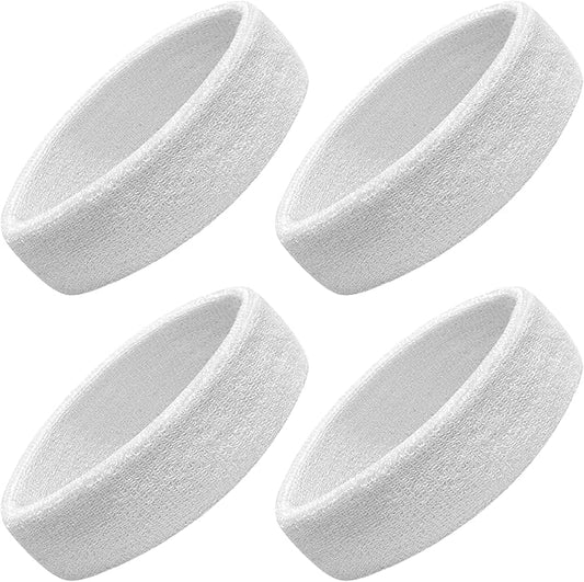 Sweatbands Sport Headbands for Men & Women, 12 Pcs Sweat Head Bands Moisture Wicking Sport Headband Cotton Sweatbands for Basketball, Athletic Exercise, Running