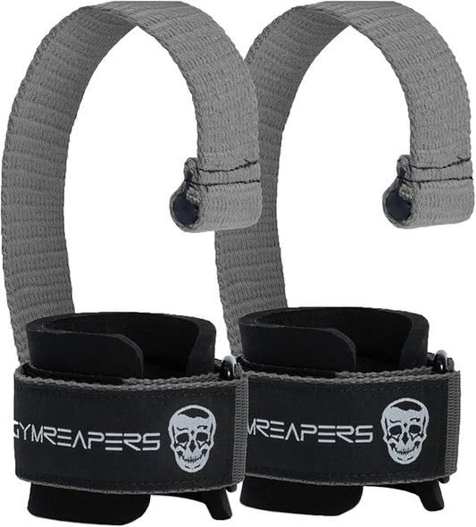Gymreapers Weight Lifting Straps With Dowel - Wrist Straps for Weightlifting - Workout Deadlift Wrist Weights - Reinforced Stitching & Padded Fit Gym Accessories for Strength & Gym Hand Grip
