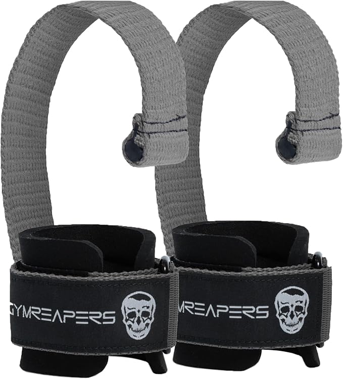 Gymreapers Weight Lifting Straps With Dowel - Wrist Straps for Weightlifting - Workout Deadlift Wrist Weights - Reinforced Stitching & Padded Fit Gym Accessories for Strength & Gym Hand Grip