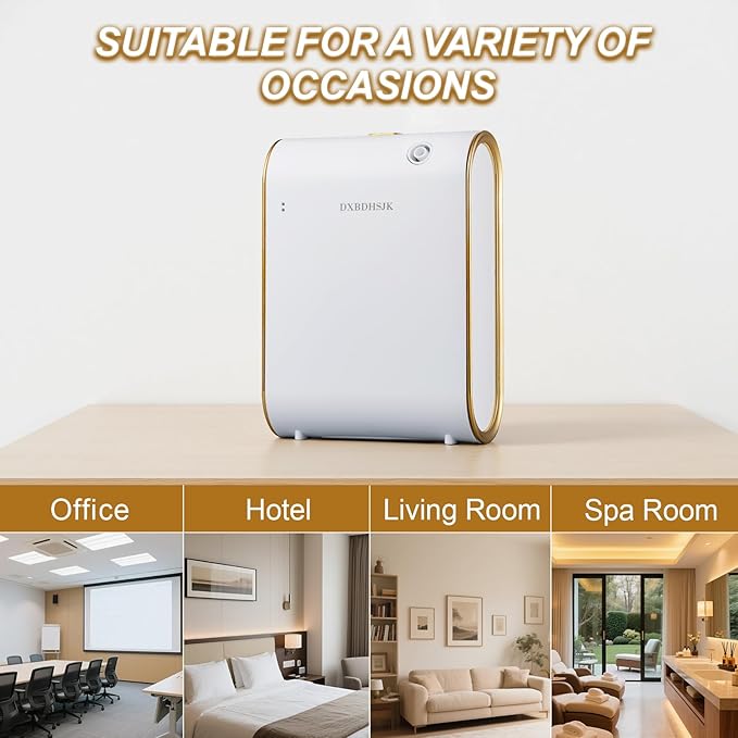 Home Bluetooth Smart Waterless Aromatherapy Machine, Essential Oil Diffuser, with Fragrance Coverage of up to 2000 Square feet, Suitable for Home, Hotel, Restaurant, Office, and spa Center.(White)