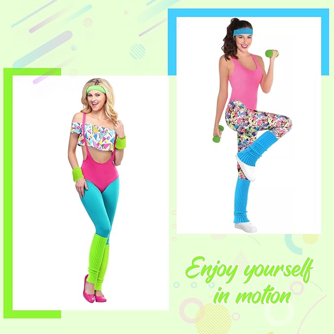 ONUPGO 6 Pieces Sweatbands Set - Sports Headbands Wristbands for Men & Women,Cotton Terry Cloth Sweatband for Tennis,Basketball,Gym,Working Out - Moisture Wicking Elasticity