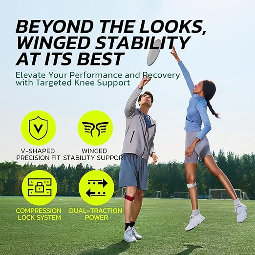 2 Pack Patella Knee Strap Band for Knee Pain Knee Support Patella Stabilizer Braces Tendon Ergonomic Silicone Pad (with 2 adjustable straps, one long & one short)