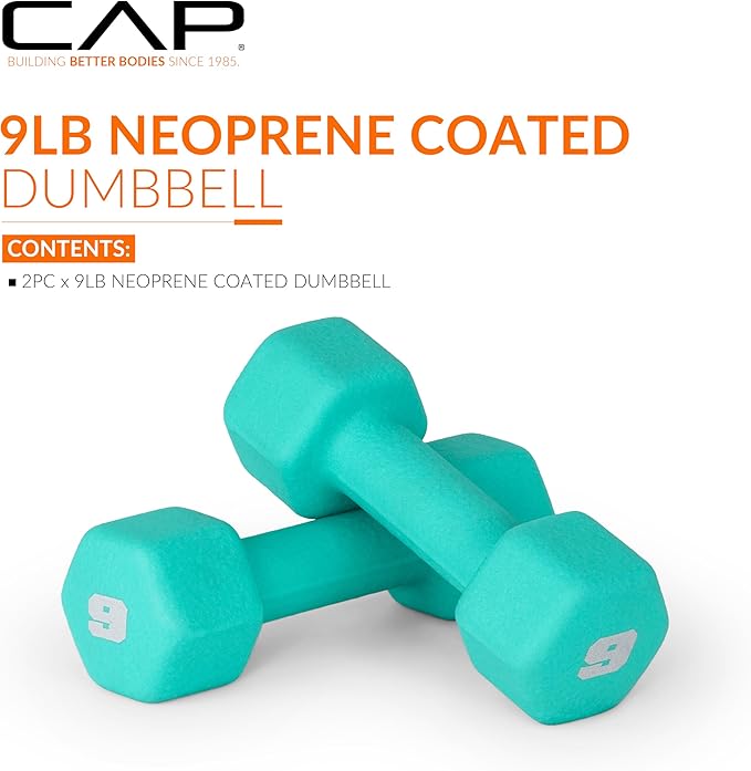 CAP Barbell Neoprene Dumbbell Weights Pairs & Sets | Multiple Colors