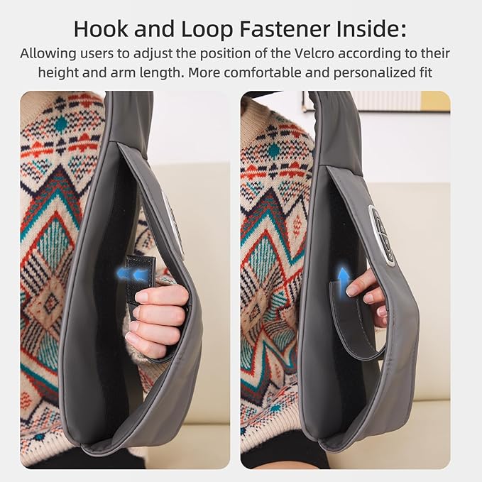 Cordless Rechargeable Shiatsu Neck & Shoulder Massager with Heat Therapy – Deep Kneading Massage for Pain Relief at Home, Office & Travel – for Men & Women