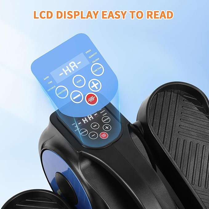 Under Desk Elliptical Machine, Electric Ellipse Leg Exerciser as Seen on TV for Seniors with 12 Speeds and 12 Modes, Portable Seated Pedal Trainer, Romote Elliptical Exerciser for Home Office