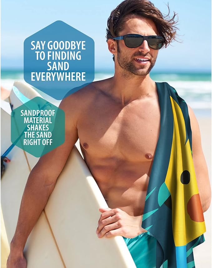 VENTURE 4TH Microfiber Beach Towel: Quick-Dry, Compact, Sand-Free, Absorbent, Sandproof and Lightweight - Perfect for Camping, Beach, and Roadtrips (Blue Mandala Design | 35x78 inches)