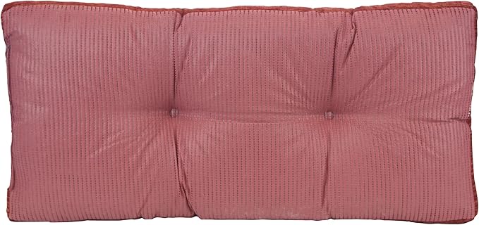 Klear Vu The Gripper Omega Non-Slip Tufted Bench Cushion for Indoor Furniture, Entryway Storage, Bay Window, Corner Nook or Piano Seat, 30 Inches, 17 Red