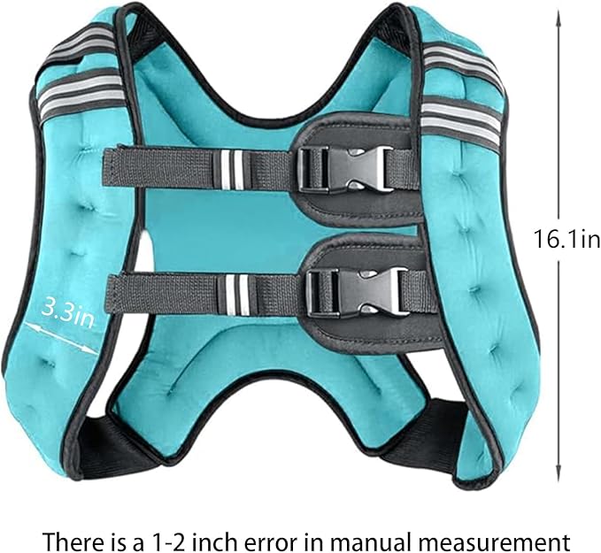 Prodigen Weighted Vest for Women and Men 8 12 16 20 25 30 Lbs with Reflective Stripe and Double Adjustable Buckle Straps Weight Vests for Strength Training, Jogging, Cardio, Weight Loss