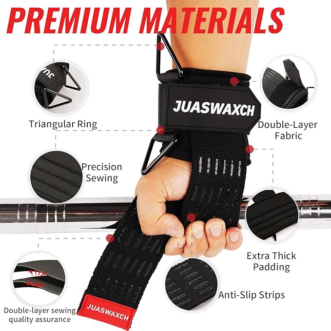 Weight Lifting Wrist Straps, Weight Lifting Straps, Wrist Straps for Weightlifting, with Neoprene Padded Wraps, Double Layer Cotton Hand Grips,Yellow Color, Gifts for Men and Women