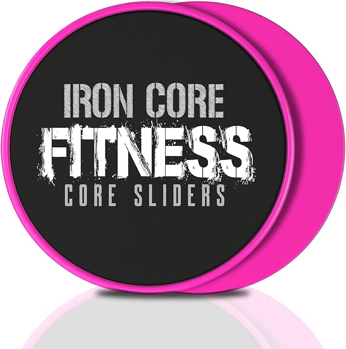 Core Sliders for Working Out, Dual Sided Exercise Gliding Discs for Use on All Surfaces, Ultimate Core Trainer, Light and Portable, Gym & Home Total Body Workout Equipment