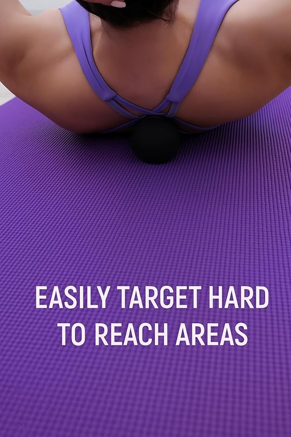 Massage Lacrosse Balls for Myofascial Release, Trigger Point Therapy Ball Set, Foot Massage Ball Roller for Plantar Fasciitis, Yoga Deep Tissue, Physical Therapy Balls Hard Rubber 2 pack (Night Black)