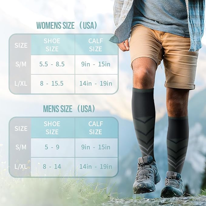 Copper Compression Socks for Women and Men(6 Pairs)-Best Support for Running, Athletic, Nursing, Travel