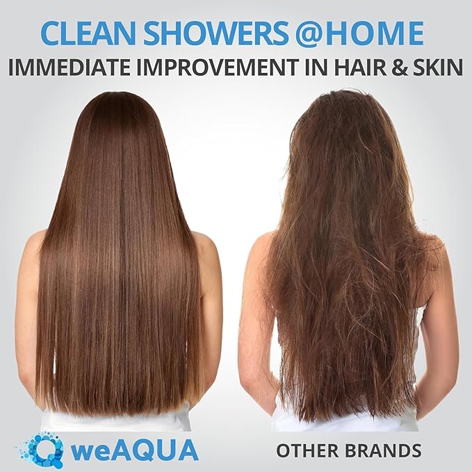 WeAQUA Heavy Duty Shower Filter Family 2 PACK – 99% Removal for Hard Water, Chlorine, Fluoride, Heavy Metals, Micro-life, Organics and More