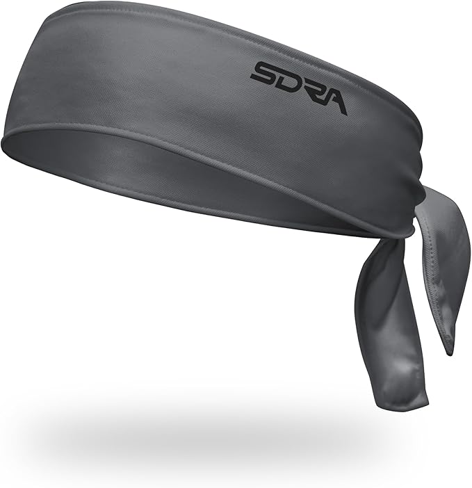 Suddora Tie Headband, Unisex Fabric Sweatband, Moisture Wicking Performance Blend Fabric, Head Tie for Karate, Running, Cycling, Tennis, Cosplay for Ninja Halloween, One Size Fits All