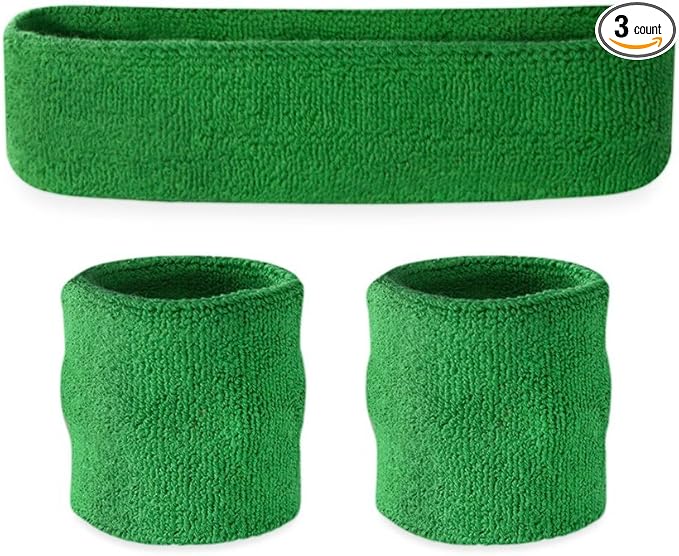 Suddora Sweatbands for Kids, Moisture Wicking 2 Wristbands and 1 Headband Set, Soft and Skin-Friendly Fabric, Moisture-Wicking Athletic Sweat Bands for Basketball, Baseball, Soccer