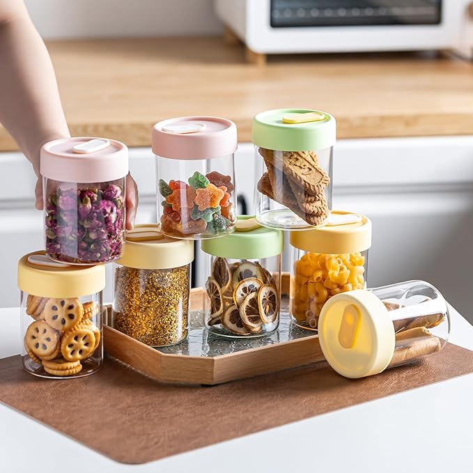 13.5oz Overnight Oats Containers with Lids, Glass Jar with Lid, Overnight Oats Jars, Meal Prep Jars for Yogurt Oats Parfait Chia Pudding Cereal Snacks (12PCS)