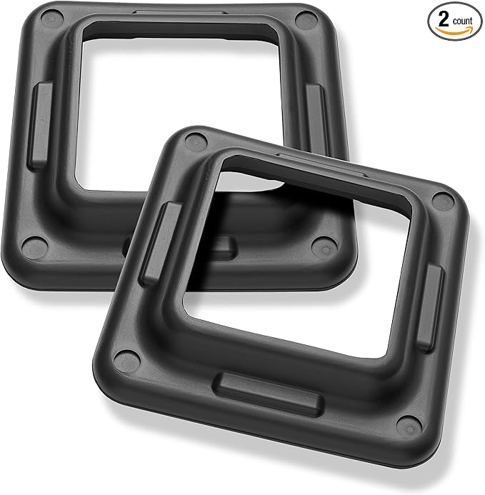 Philosophy Gym Aerobic Exercise Adjustable Step Platform Risers, 2 Pack - Black