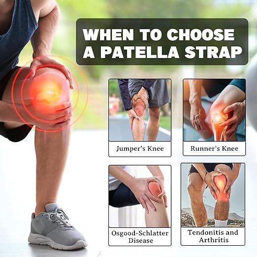 Patellar Tendon Support Strap with Dial, Adjustable Patella Band Stabilizer Knee Brace for Women & Men, Knee Bands for Basketball, Hiking, Running, Jumpers Knee, Tennis and Squats (Small)
