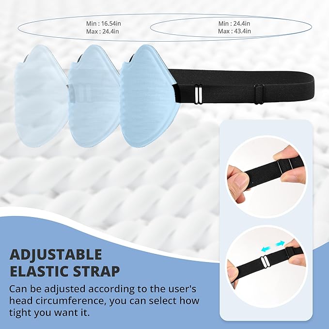 3D Kids Sleep Eye Mask: 3D Contoured Cup Sleeping Masks, Blindfold Sleep Eye Cover with Adjustable Strap, Memory Foam Lightweight Night Eyeshade for Boys Girls Teens (Blue)