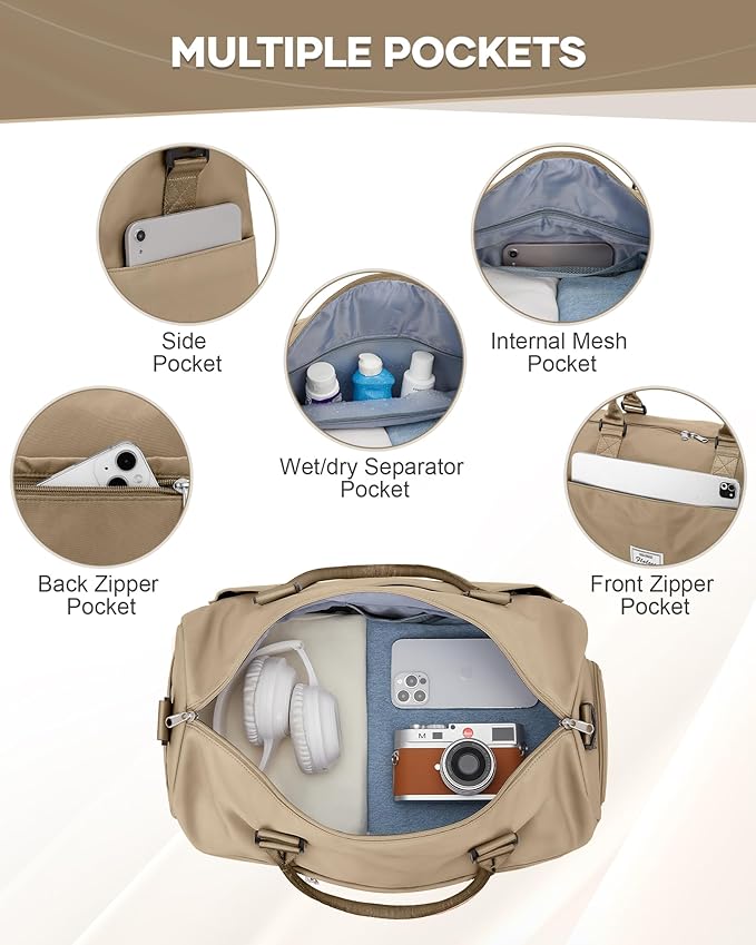 Gym Bag Womens,Travel Duffel Carry on Bag Sport Tote Bag Weekend Overnight Bag