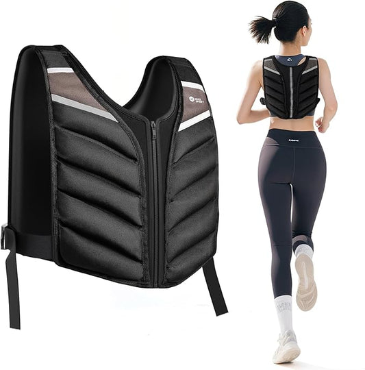 Weighted Vest for Women Men,10lb/15lb/20lb Weight Training Vest for Workout,Rucking Vest with Reflective Stripe,Body Weight Vests for Strength Training,Running,Walking,Weightlifting