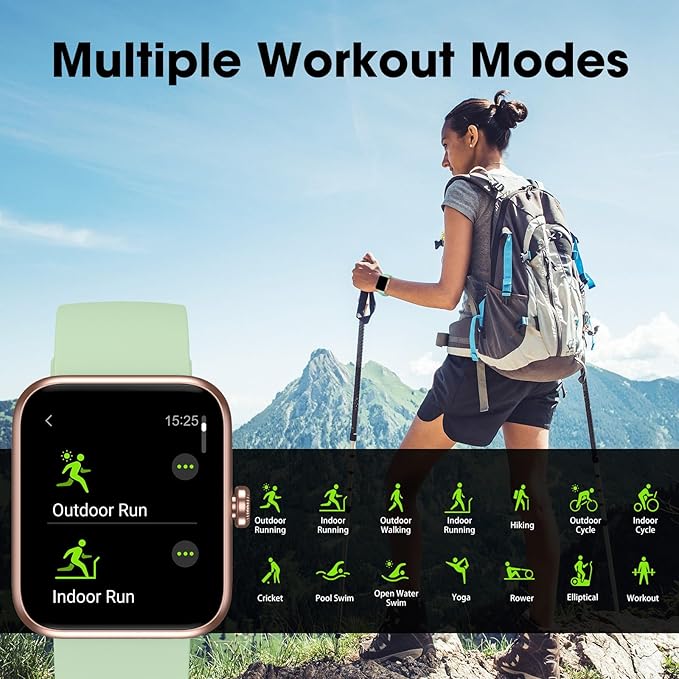 Smart Watch, Fitness Tracker with Heart Rate Monitor, Blood Oxygen, Sleep Watch, 41mm Touchscreen Smartwatch for Android iOS Swimming Waterproof Pedometer Step Calories Tracker for Women Men