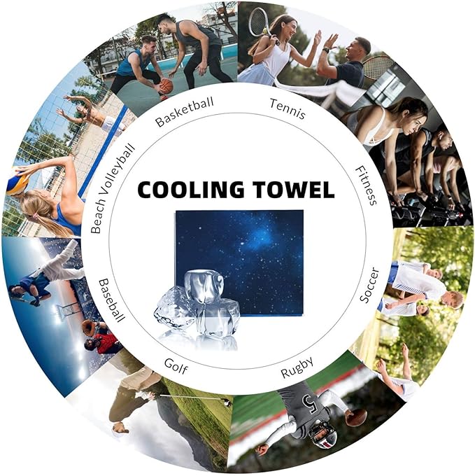 Custom 1-200 Pack Cooling Towel 40"x12", Design Your Team Logo Photo Ice Towel Personalized Soft Breathable Sport Towel Customized Workout Sweat Towel for Yoga Gym Activities (Navy)