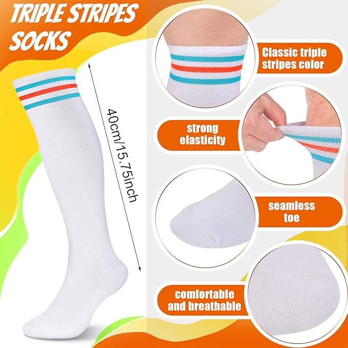 Halloween Basketball Uniform Costume Sports Team Cosplay Accessories Wristbands Sweatband Socks for 80s Party