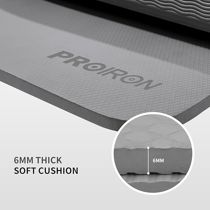 PROIRON Foldable Yoga Mat 0.24"/0.16" for Home Workout & Travel, Non Slip Travel Yoga Mats with Carry Bag, Packable Yoga Mat for Home Gym, Pilates, Fitness,Stretching