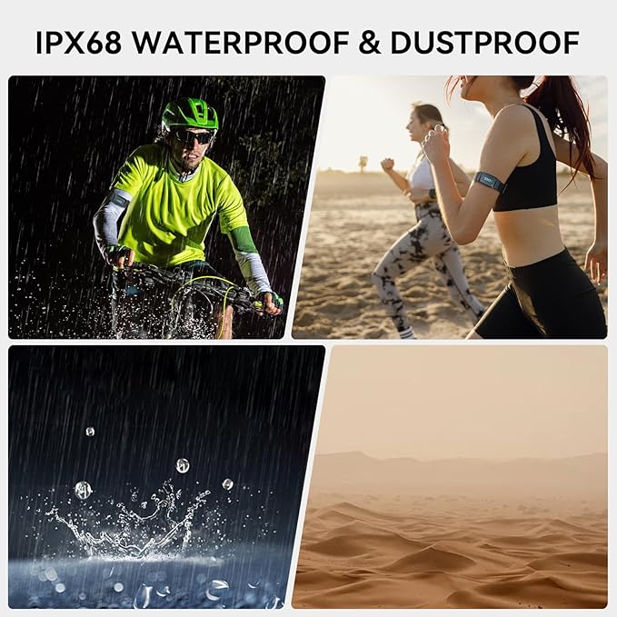 XOSS BBP Heart Rate Monitor Armband with Bluetooth5.0 & ANT+, IPX68 Waterproof & Rechargeable 60Hour Battery Life Monitor Watch for Exercise