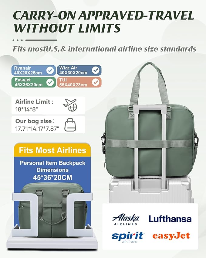 Gym Bag Womens,Travel Duffel Carry on Bag Sport Tote Bag Weekend Overnight Bag