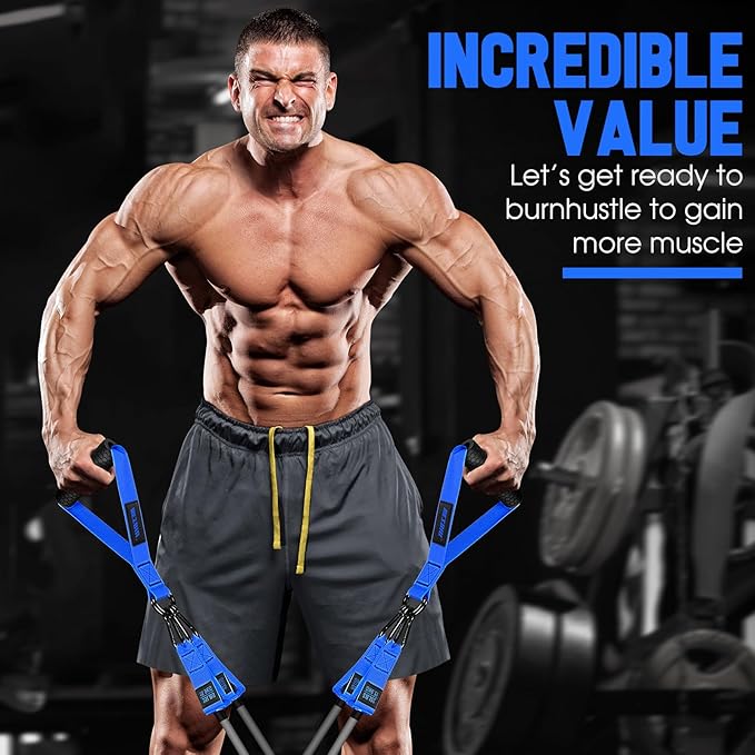 Heavy Resistance Bands for Working Out, 300lbs/360lb/420lb Exercise Bands Workout Bands with Handles, Door Anchor, Ankle Straps, Home Gym Workout Equipment for Men Fitness Strength Training Stretching