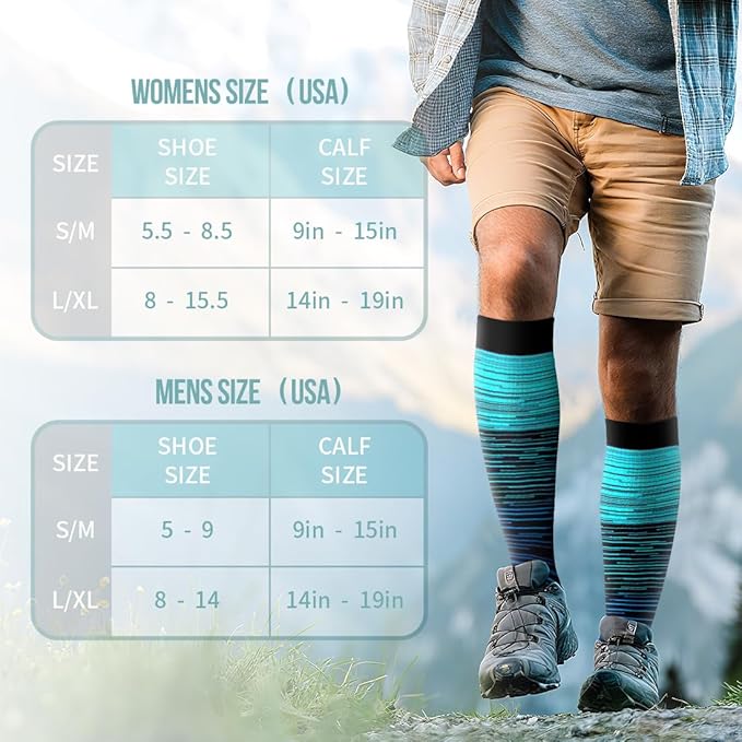 Copper Compression Socks for Women and Men(6 Pairs)-Best Support for Running, Athletic, Nursing, Travel