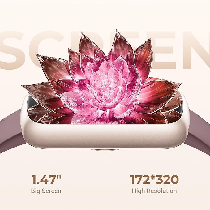 Health Fitness Tracker Smart Watch with 24/7 Heart Rate, Blood Oxygen, Sleep Tracker, Pedometer, 3 Colorful Bands & 3ATM Waterproof Activity Tracker with Step Calorie Counter, Smoke Violet