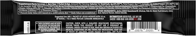 Jocko Fuel Hydrate Electrolytes Powder Packets Low Sugar - Hydration Amplifier Packets for Recovery, Dehydration, & Exercise - with Vitamins B6, B12 & C (16 Packets) Fruit Punch